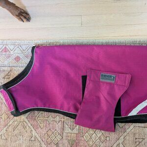 Dover riders international raspberry dog blanket/coat XL
